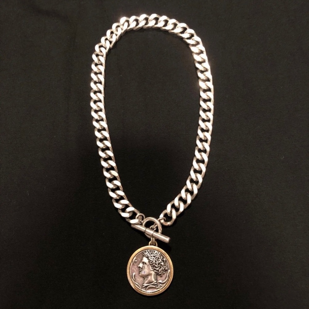 **SOLD** Jenny Bird Gold/Silver Coin Necklace